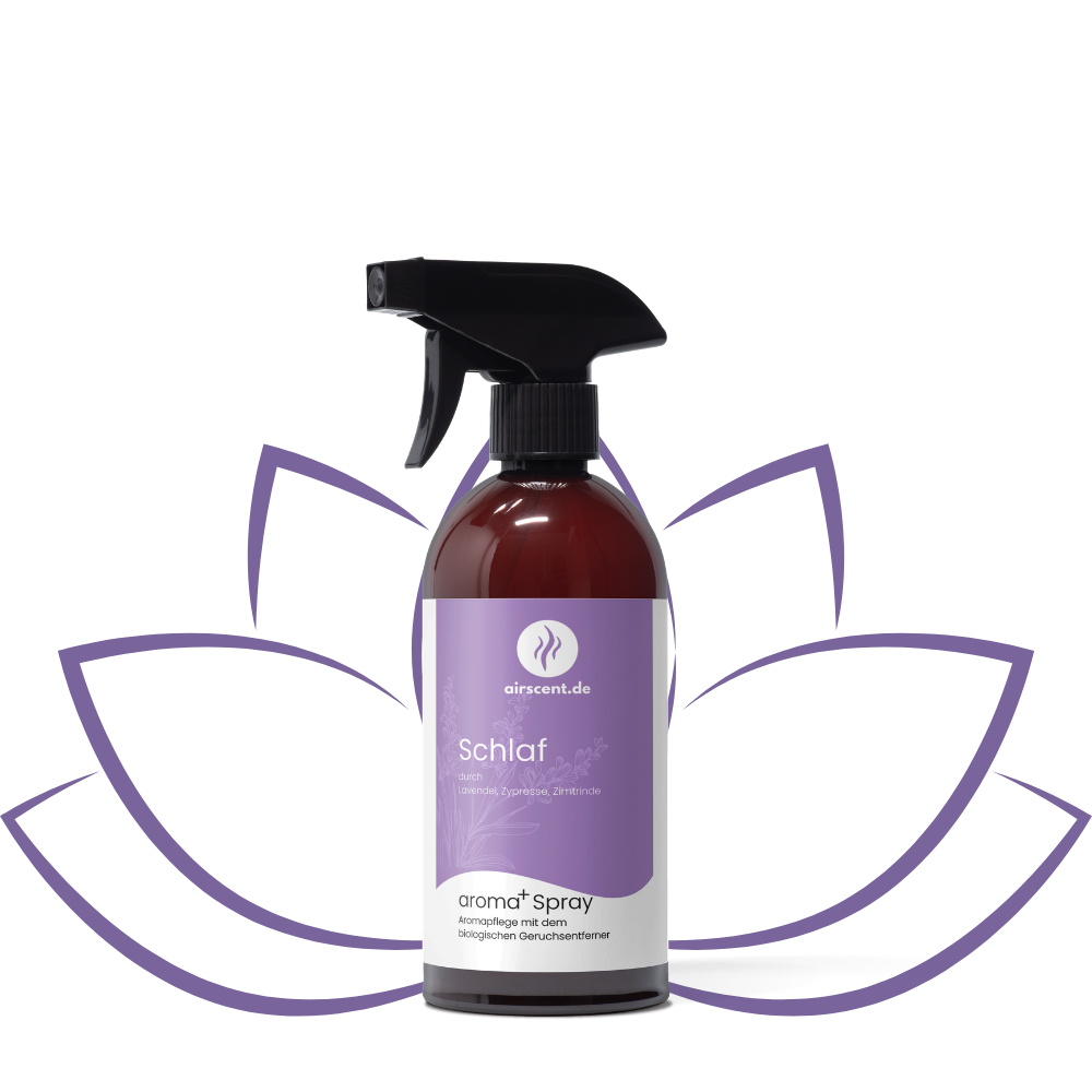 airscent aroma+ Schlaf Aromapflege-Spray mit ätherischen Ölen und Geruchsentferner